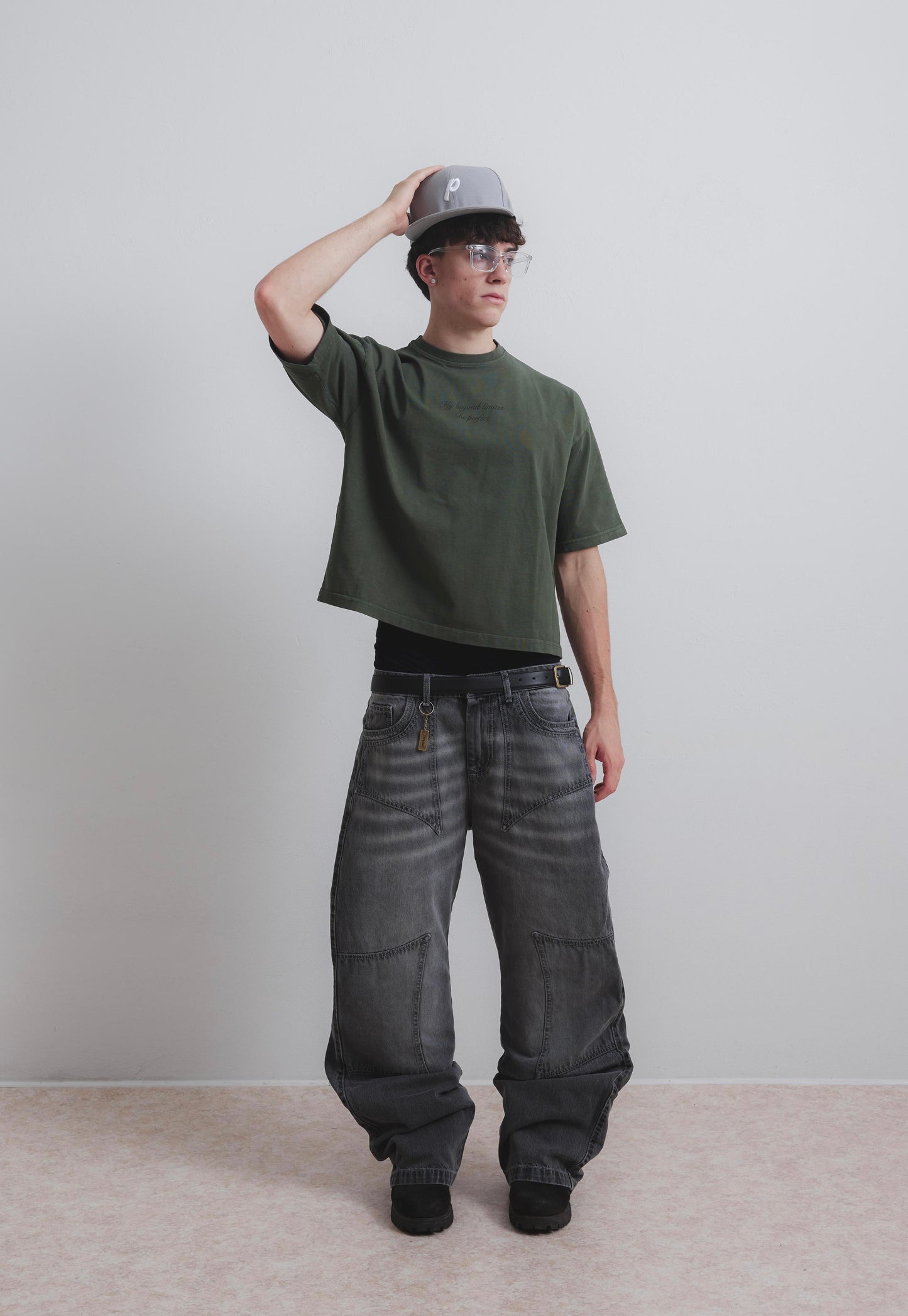 STORM GREY DOUBLE KNEE JEANS