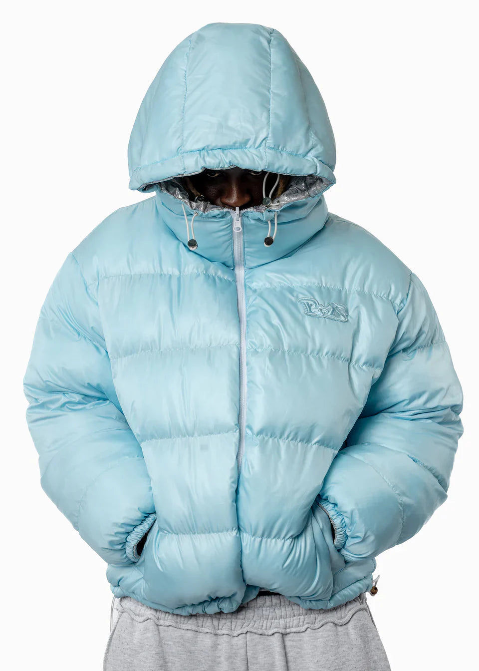 DOUBLE-SIDED PUFFER GREY/BLUE