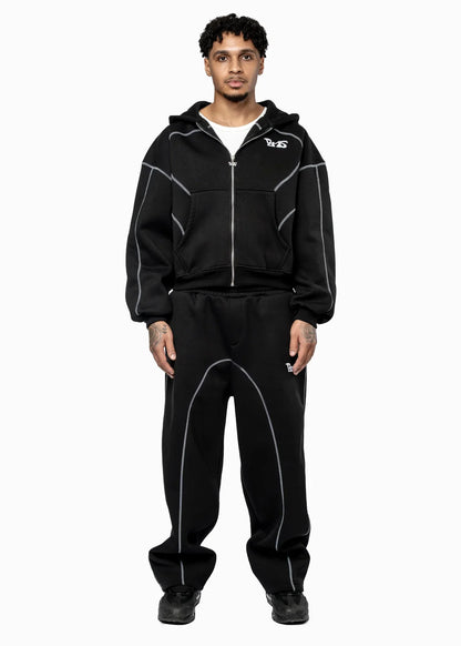 GREY LINE TRACKSUIT BLACK